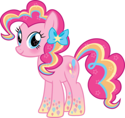 Size: 5742x5394 | Tagged: safe, artist:sugar-loop, pinkie pie, g4, absurd resolution, female, rainbow power, simple background, solo, transparent background, vector
