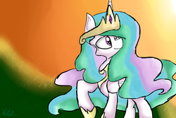 Size: 1024x683 | Tagged: safe, artist:jayivee, princess celestia, g4, grass, sun