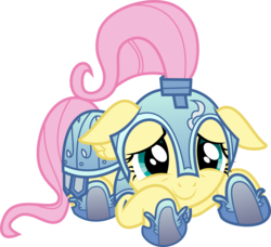 Size: 7000x6373 | Tagged: safe, artist:sir-teutonic-knight, fluttershy, pony, g4, the crystal empire, .svg available, absurd resolution, armor, crystal guard armor, cute, female, floppy ears, shyabetes, simple background, smiling, solo, transparent background, vector