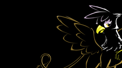 Size: 1920x1080 | Tagged: safe, artist:braukoly, gilda, griffon, g4, female, minimalist, solo, vector, wallpaper