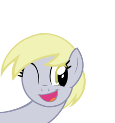 Size: 2200x2342 | Tagged: safe, artist:kuren247, derpy hooves, pegasus, pony, g4, female, high res, mare, simple background, solo, transparent background, vector, wink