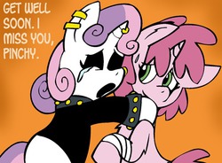 Size: 488x360 | Tagged: safe, artist:pembroke, ruby pinch, sweetie belle, ask meanie belle, g4, ask, meanie belle, tumblr