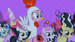 Size: 1366x768 | Tagged: safe, screencap, apple bloom, pinkie pie, sweetie belle, g4, luna eclipsed