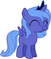 Size: 1729x2000 | Tagged: safe, artist:fuzzygauntlets, princess luna, pony, g4, cute, eating, eyes closed, female, filly, nom, nose wrinkle, puffy cheeks, simple background, solo, transparent background, vector, woona