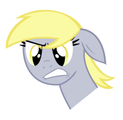Size: 2200x2144 | Tagged: safe, artist:kuren247, derpy hooves, pegasus, pony, g4, angry, female, high res, mare, simple background, solo, transparent background, vector