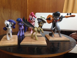 Size: 3264x2448 | Tagged: safe, artist:mlpony46, daring do, octavia melody, pinkie pie, rarity, twilight sparkle, g4, too many pinkie pies, butt, cello, daring donk, fingers, high res, irl, musical instrument, photo, plot, sculpture