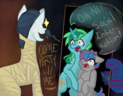 Size: 1400x1100 | Tagged: safe, artist:hippykat13, artist:sabokat, oc, oc only, pony, trio