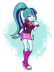 Size: 600x800 | Tagged: safe, artist:cofotory, sonata dusk, equestria girls, g4, my little pony equestria girls: rainbow rocks, female, gem, pointed breasts, siren gem, solo