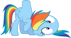 Size: 1378x748 | Tagged: artist needed, source needed, safe, rainbow dash, g4, detachable head, disembodied head, female, headless, modular, simple background, solo, transparent background, vector, wat