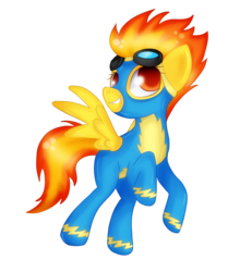 Size: 817x977 | Tagged: safe, artist:cherry-cakes, spitfire, g4, female, goggles, solo, wonderbolts, wonderbolts uniform