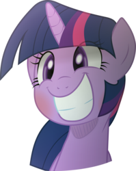 Size: 4397x5525 | Tagged: safe, artist:gray-gold, artist:sunibee, edit, twilight sparkle, g4, absurd resolution, big grin, cute, female, grin, mare, simple background, solo, squee, transparent background, twiabetes, vector