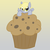 Size: 1094x1095 | Tagged: safe, artist:zedrin, derpy hooves, pegasus, pony, g4, female, giant muffin, mare, muffin