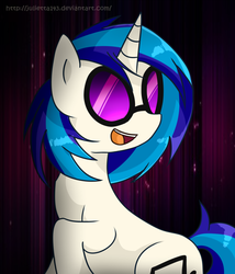 Size: 1024x1195 | Tagged: safe, artist:jayivee, dj pon-3, vinyl scratch, g4, female, solo