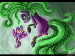 Size: 700x525 | Tagged: safe, artist:aschenstern, mane-iac, twilight sparkle, alicorn, pony, g4, power ponies (episode), butt, female, mare, masked matter-horn costume, plot, power ponies, twilight sparkle (alicorn), underhoof