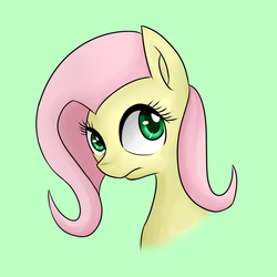 Size: 1536x1536 | Tagged: safe, artist:ibacchstudios, fluttershy, pegasus, pony, g4, bust, female, mare, solo