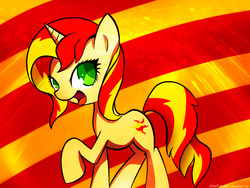 Size: 1600x1200 | Tagged: safe, artist:ibacchstudios, sunset shimmer, pony, unicorn, g4, cute, female, shimmerbetes, solo