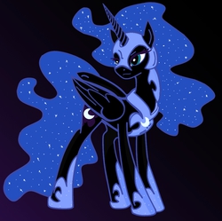 Size: 918x913 | Tagged: safe, artist:arthur9078, artist:kp-shadowsquirrel, nightmare moon, alicorn, pony, g4, female, simple background, solo