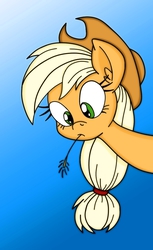 Size: 734x1200 | Tagged: safe, artist:arthur9078, artist:dfectivedvice, applejack, g4, female, long neck, solo, straw