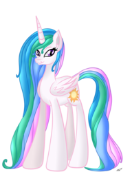 Size: 1000x1300 | Tagged: safe, artist:novaspark, princess celestia, pony, g4, female, solo