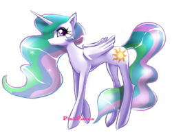 Size: 1000x800 | Tagged: safe, artist:pinkpandaberry, princess celestia, g4, female, looking at you, solo