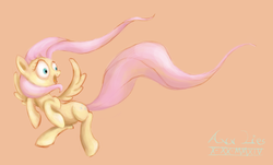 Size: 1612x971 | Tagged: safe, artist:annlies, fluttershy, g4, female, scared, solo