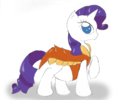 Size: 500x406 | Tagged: safe, artist:mlp-pregnancy-is-magic, rarity, g4, belly, clothes, dress, female, pregnant, raised hoof, solo
