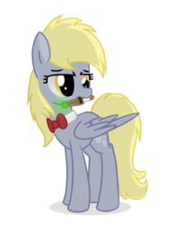 Size: 650x830 | Tagged: safe, artist:bristlestream, derpy hooves, pegasus, pony, g4, bowtie, doctor who, female, mare, solo, sonic screwdriver
