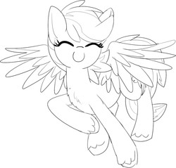 Size: 674x643 | Tagged: safe, artist:mcsadat, rainbow dash, scootaloo, g4, eyes closed, female, grayscale, happy, monochrome, solo