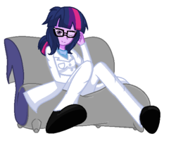 Size: 563x451 | Tagged: safe, artist:imtailsthefoxfan, sci-twi, twilight sparkle, equestria girls, g4, my little pony equestria girls: rainbow rocks, female, science, scientist, solo, wink