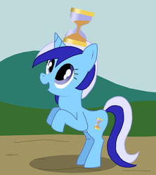 Size: 711x800 | Tagged: safe, artist:proteusiii, minuette, pony, unicorn, g4, female, hourglass, solo