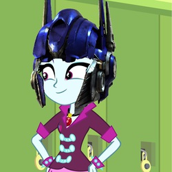 Size: 1021x1022 | Tagged: safe, sonata dusk, equestria girls, g4, my little pony equestria girls: rainbow rocks, fangirl, optimus prime, sonata's alternate hairstyle, transformers