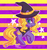 Size: 1770x1900 | Tagged: safe, artist:dolcisprinkles, abra-ca-dabra, earth pony, pony, g3, g4, butt, cape, clothes, costume, female, g3 to g4, generation leap, halloween, hat, heart, heart eyes, mare, plot, smiling, solo, starry eyes, wingding eyes, witch, witch hat