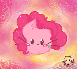 Size: 700x626 | Tagged: safe, artist:cavesdory, pinkie pie, cat, g4, female, solo, species swap