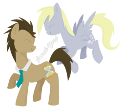 Size: 5259x4709 | Tagged: safe, artist:jonah-yeoj, derpy hooves, doctor whooves, time turner, pegasus, pony, g4, absurd resolution, female, mare