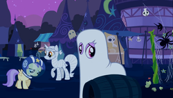 Size: 1366x768 | Tagged: safe, screencap, g4, luna eclipsed, bedsheet ghost, mummy