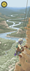 Size: 585x1365 | Tagged: safe, artist:jhonnyrebel, maud pie, g4, female, helmet, rock climbing, solo