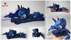 Size: 1024x582 | Tagged: safe, artist:lavim, princess luna, g4, clothes, irl, photo, plushie, socks