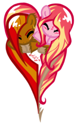 Size: 1461x2375 | Tagged: safe, artist:missitofu, cherry pie, oc, oc:fire blood, g4, canon x oc