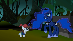 Size: 1366x768 | Tagged: safe, screencap, pipsqueak, princess luna, earth pony, pony, g4, luna eclipsed, colt, male