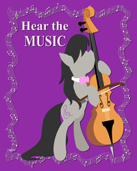 Size: 740x925 | Tagged: safe, artist:cyle, part of a set, octavia melody, pony, g4, bipedal, cello, female, musical instrument, poster, solo