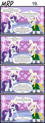 Size: 800x2153 | Tagged: safe, artist:umneem, rarity, oc, oc:dispersion, pony, unicorn, comic:my rational pony, g4, carousel boutique, clothes, comic, dress, mannequin