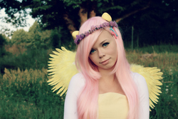 Size: 3318x2212 | Tagged: safe, artist:sewingintherain, fluttershy, human, g4, clothes, cosplay, costume, high res, irl, irl human, photo, solo