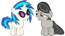 Size: 4546x2500 | Tagged: safe, artist:bronyboy, dj pon-3, octavia melody, vinyl scratch, g4, filly, younger