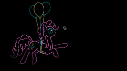 Size: 1920x1080 | Tagged: safe, artist:dezy-x29, pinkie pie, moth, g4, balloon, female, floating, solo, then watch her balloons lift her up to the sky