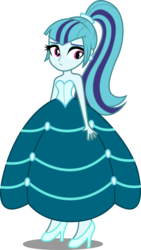 Size: 4404x7815 | Tagged: safe, artist:atomicmillennial, sonata dusk, equestria girls, g4, my little pony equestria girls: rainbow rocks, absurd resolution, beautiful, blue, clothes, cute, dress, female, simple background, solo, sonatabetes, transparent background, vector