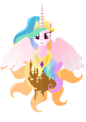 Size: 500x707 | Tagged: safe, artist:ii-art, princess celestia, alicorn, pony, g4, female, solo