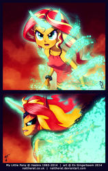 Size: 507x800 | Tagged: safe, artist:nattherat, sunset shimmer, equestria girls, g4, my little pony equestria girls: rainbow rocks, alternate scenario, bad end, black sclera, midnight-ified, ponied up, sleeveless, solo, sunset satan, transformation, wings