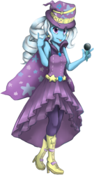 Size: 926x1710 | Tagged: safe, artist:meotashie, trixie, equestria girls, g4, my little pony equestria girls: rainbow rocks, devil horn (gesture), female, microphone, simple background, solo, starry eyes, tongue out, transparent background, wingding eyes