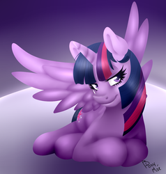 Size: 876x921 | Tagged: safe, artist:lexieskye, twilight sparkle, alicorn, pony, g4, female, looking at you, mare, smiling, solo, twilight sparkle (alicorn)