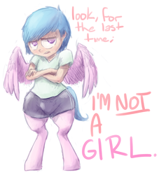 Size: 1686x1775 | Tagged: safe, artist:nobody, oc, oc only, satyr, crossed arms, offspring, parent:firefly, solo